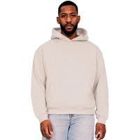 Casual Classics Men's Boxy Ringspun Cotton Oversized Hoodie in Ecru | Size: XL