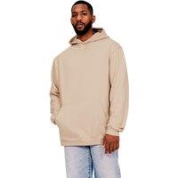 Casual Classics Men's Ringspun Cotton Tall Oversized Hoodie in Light Sand | Size: Large
