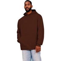 Casual Classics Men's Ringspun Cotton Tall Oversized Hoodie in Chocolate | Size: Medium