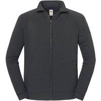 Fruit of the Loom Men's Iconic Premium Sweat Jacket in Mid Grey | Size: 2XL