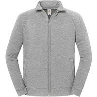 Fruit of the Loom Men's Iconic Premium Sweat Jacket in Mid Grey | Size: Medium