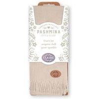 History & Heraldry Women's Pre-personalised Pashmina Style Scarf - over 50 titles - Claire in Beige