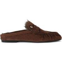 Carvela Women's 'Marigold Fur Mule' Suede Flats in Brown | Size: 6