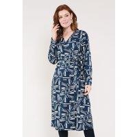 Nomads Clothing Women's Womens Viscose Long Sleeve Wrap Dress in Dark Navy | Size: 18
