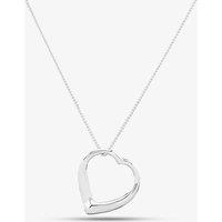 T.H.Baker Women's Silver Open Heart Pendant GK-P354 | Size: 16-18inch