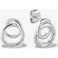 Rosa Lea Women's Double Ring Earrings BJ-E2781C in Silver