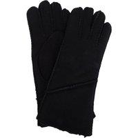 SNUGRUGS Women's Vicky, Luxury 100% Sheepskin Gloves with Long Turn Back Cuff in Black | Size: XL
