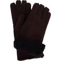 SNUGRUGS Women's Vicky, Luxury 100% Sheepskin Gloves with Long Turn Back Cuff in Brown | Size: Medium