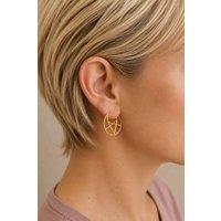 Otis Jaxon London Women's Oval Geometric Small Hoop Earrings in Gold