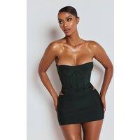 LEMONLUNAR Women's The Inara Bandage Corset Top Deep Green | Size: Large