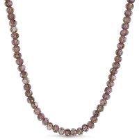 Gold Trip Women's Autumn Rose Glass Beaded Necklace in Dark Mauve