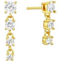 Gold Trip Women's Crystal Gemstone Asymmetric Earrings in Gold
