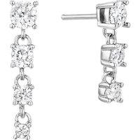Gold Trip Women's Crystal Gemstone Asymmetric Earrings in Silver