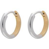 Gold Trip Women's Two Tone Huggie Hoops