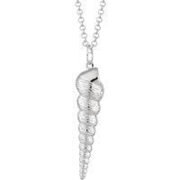 Gold Trip Women's Turret Seashell Pendant in Silver