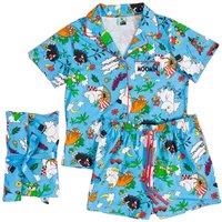 Moomin Women's Great Outdoors Pyjama Set in Blue | Size: 2XL