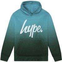Hype Boy's Teal Ombre Hoodie Soft Casual Sweatshirt Comfortable Fit in Green | Size: 9-10 Years