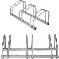 Kelvenix 3 stand Cycle Bike Steel Pipe Parking Stand Rack in Silver | Size: 0-12 m