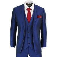 Paul Andrew Men's Kingsley 3 Piece Blue Wedding Prom Suit | Size: 40R