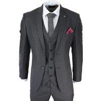 Paul Andrew Men's Charles 3 Piece Plain Suit in Charcoal | Size: 44R
