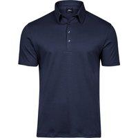 TEE JAYS Men's Pima Cotton Interlock Polo Shirt in Navy | Size: 2XL