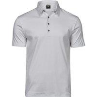 TEE JAYS Men's Pima Cotton Interlock Polo Shirt in White | Size: XL