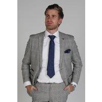 Paul Andrew Men's Hugo - Check Blazer in Grey | Size: 50R