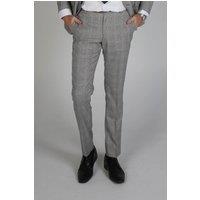 Paul Andrew Men's Hugo Check Trousers in Grey | Size: 28R