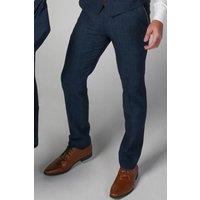 Paul Andrew Men's Scott Tweed Checked Trousers in Blue | Size: 40R