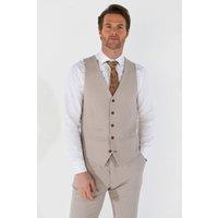 Paul Andrew Men's Mayfair Birdseye Waistcoat Wedding Prom Attire in Grey | Size: 46R