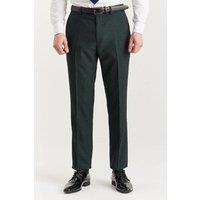 Paul Andrew Men's Regent Trousers Plaid Check Formal Suit Pants in Green | Size: 40R
