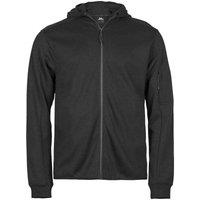 TEE JAYS Men's Full Zip Athletic Hoodie in Black | Size: 3XL