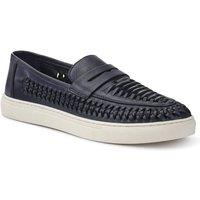 Jones Bootmaker Men's Scottie Leather Trainers in Navy | Size: 9