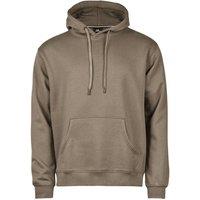 TEE JAYS Men's Heavyweight Cotton Polyester Hoodie with Kangaroo Pocket in Taupe | Size: XL