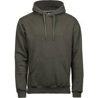 TEE JAYS Men's Heavyweight Cotton Polyester Hoodie with Kangaroo Pocket in Green | Size: XL