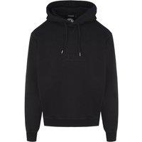 Dsquared2 Men's Cool Fit Embossed Maple Leaf Logo Black Hoodie | Size: Large