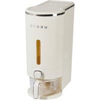 Living and Home 5/10KG Airtight Rice Dispenser Cereal Grain Storage Container with Measuring Cup in Cream | Size: Large