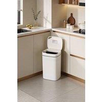 Living and Home 14L Battery Powered Automatic Motion Sensor Rubbish Bin in Cream | Size: Medium