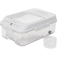 Living and Home 5/10KG Airtight Food Storage Container with Wheels & Timer in White | Size: Medium