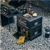 Living and Home Collapsible Camping Storage Box in Black | Size: Small