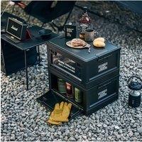 Living and Home Collapsible Camping Storage Box in Black | Size: Large
