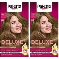 Schwarzkopf Deluxe Creme Colouration 7-0 Midway Blonde 'Hair Dye', 2 Pack in Metallics