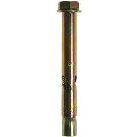 JCP CONSTRUCTION PRODUCTS Sleeve Anchors Hexagon Bolt Zyp - 10mm/M8 x 100 - Box of 50 in Gold