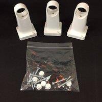Consort Pack of 3 Towel Rail Brackets - White