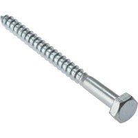 Forgefix Coach Screw Hexagon Head M10 x 160mm in Silver