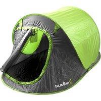 VFM e-Store 2 Man Pop Up Tent, Camping, Size: 220cm x 120cm x 95cm in Green | Size: 220 cm x 120 cm x 95 cm