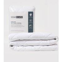 Homescapes Advanced Cooling Mattress Topper Hypoallergenic in White | Size: King