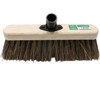 BARGAINS-GALORE 2 X 12" Broom Heads Wooden Hard Yard Garden Cleaning Replacement Head