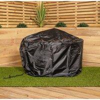 Samuel Alexander Heavy Duty Waterproof Anti UV Windproof Outdoor Protective Garden Fire Pit Cover in Black