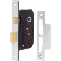 Securit 3 Lever Sash Lock with 4 Keys in Silver
